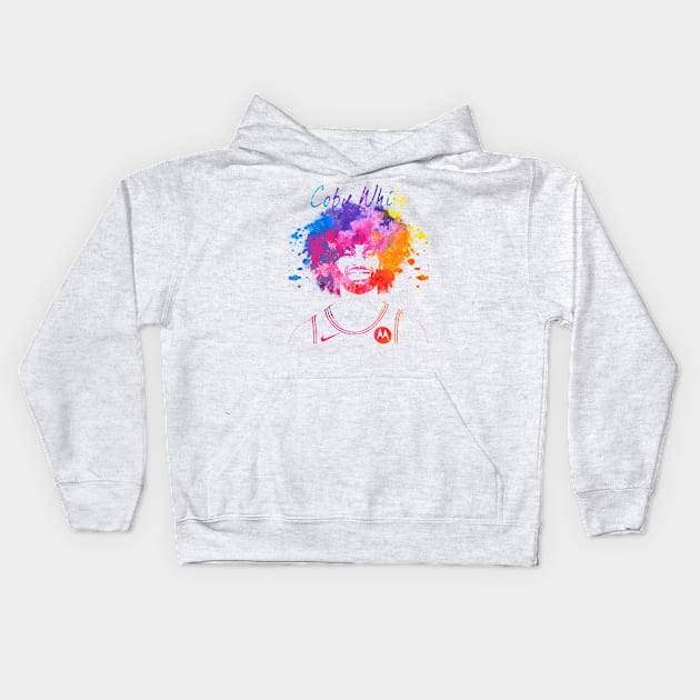 Coby White Kids Hoodie by Moreno Art